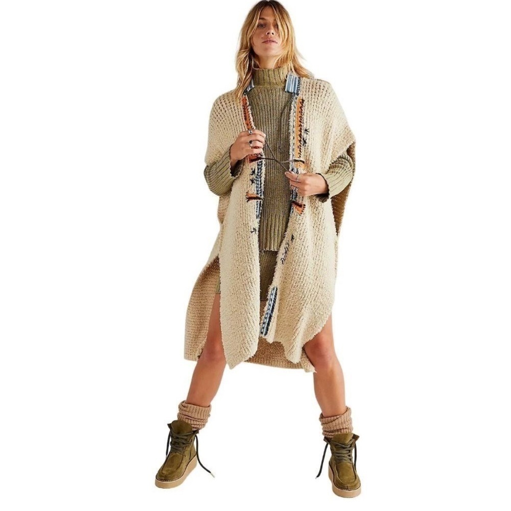 Free People Lonestar Poncho - Boho-Chic Comfort and Style - Picture 3 of 7